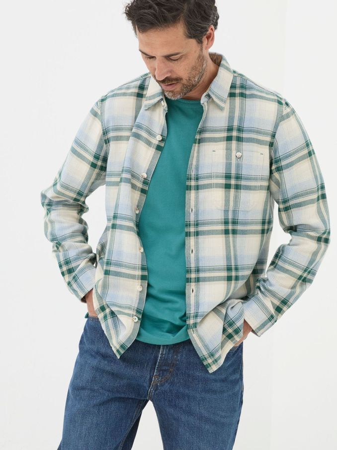 Green Long Sleeve Tyburn Check Shirt (E52024) | £30