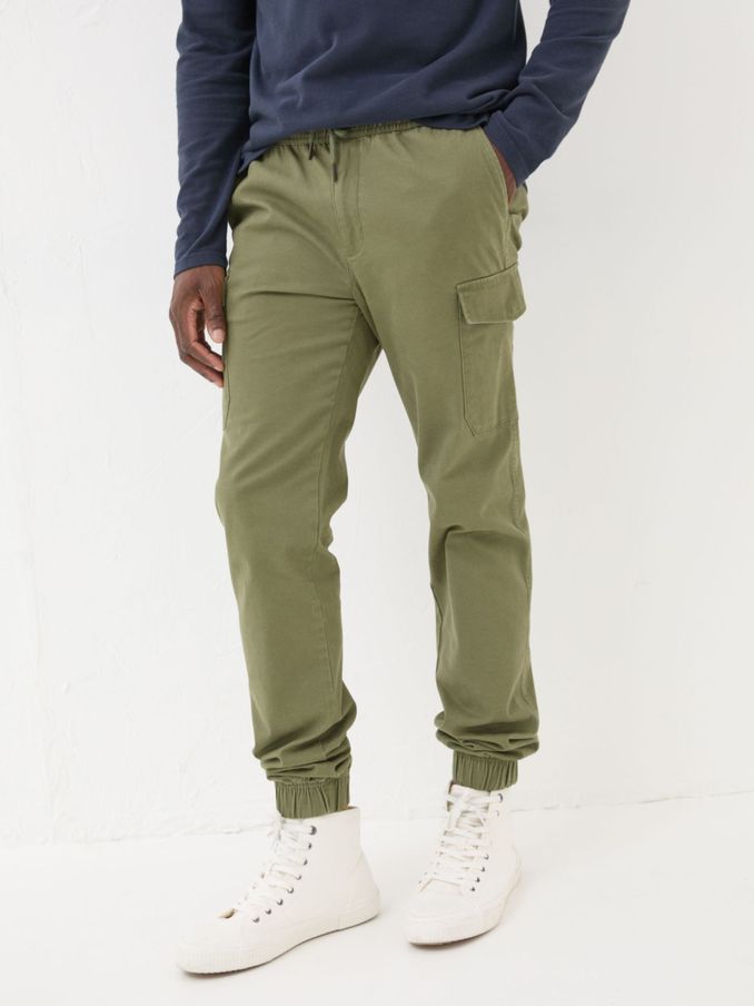 Kent Green Cuffed Cargo Trousers (E52034) | £32