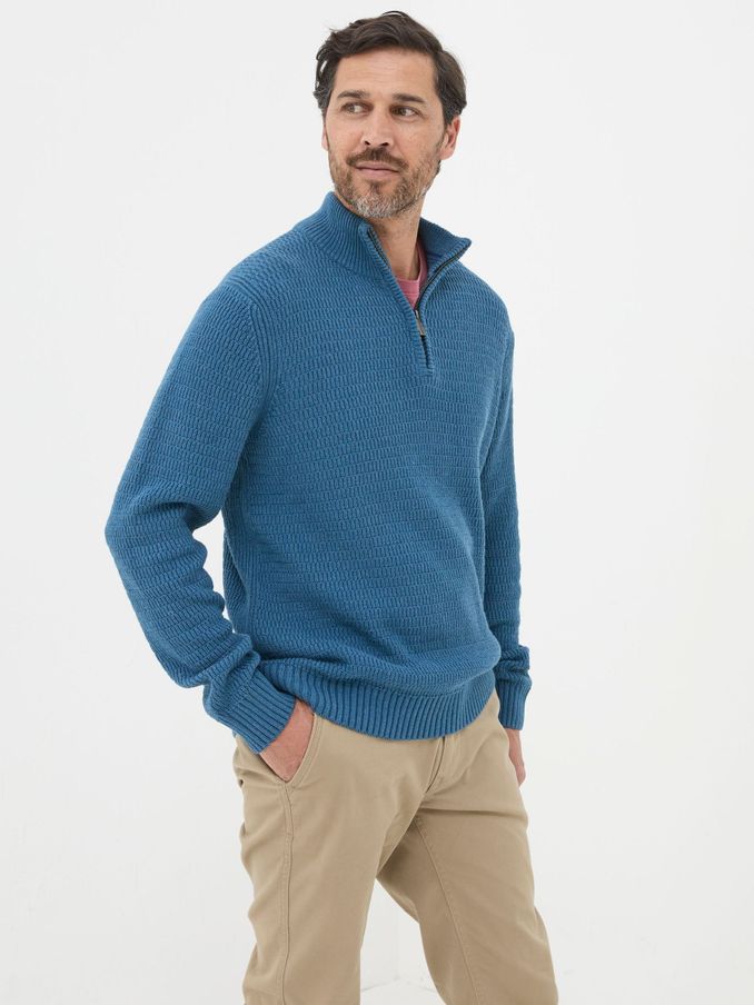 Pembrey Blue Half Neck Jumper (E52044) | £30