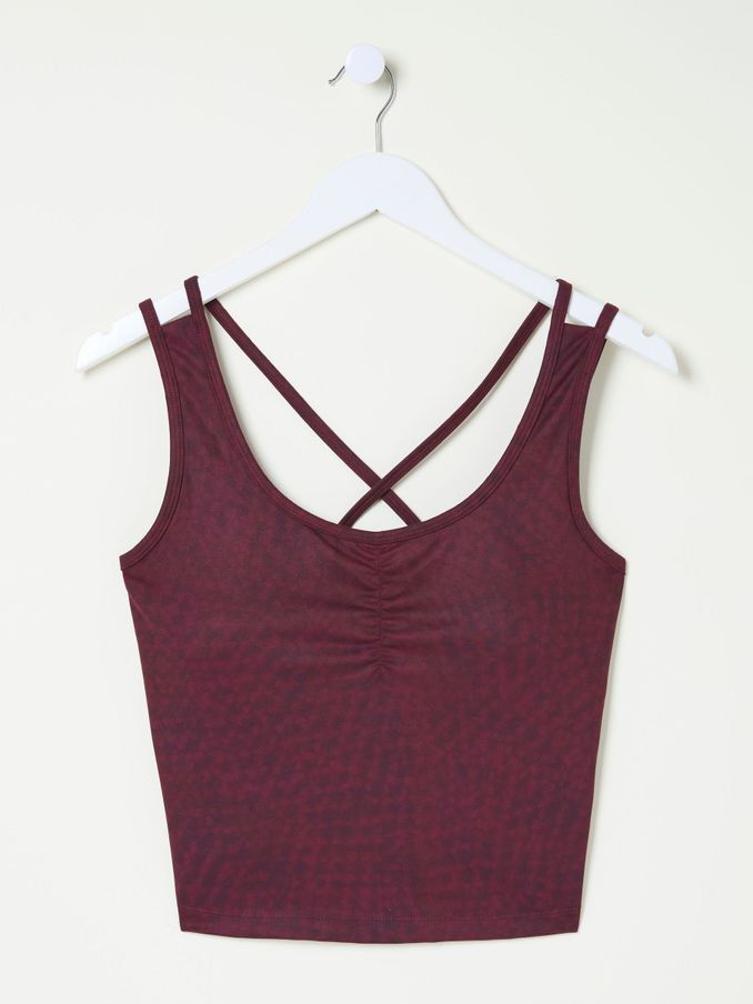 Elowen Red Crop Top (E52110) | £14