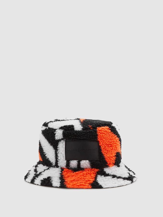 McLaren F1 Fleece Bucket Hat in Black/Papaya (E54471) | £58