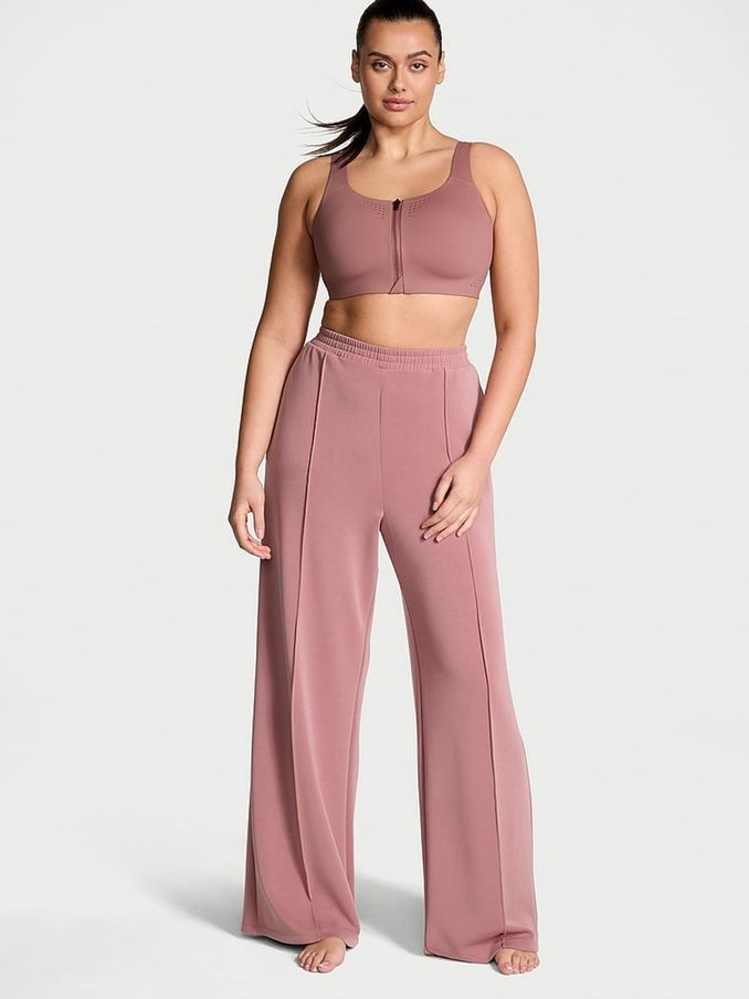 Vintage Rose Pink Modal Wide Leg Jogger (E54903) | £59