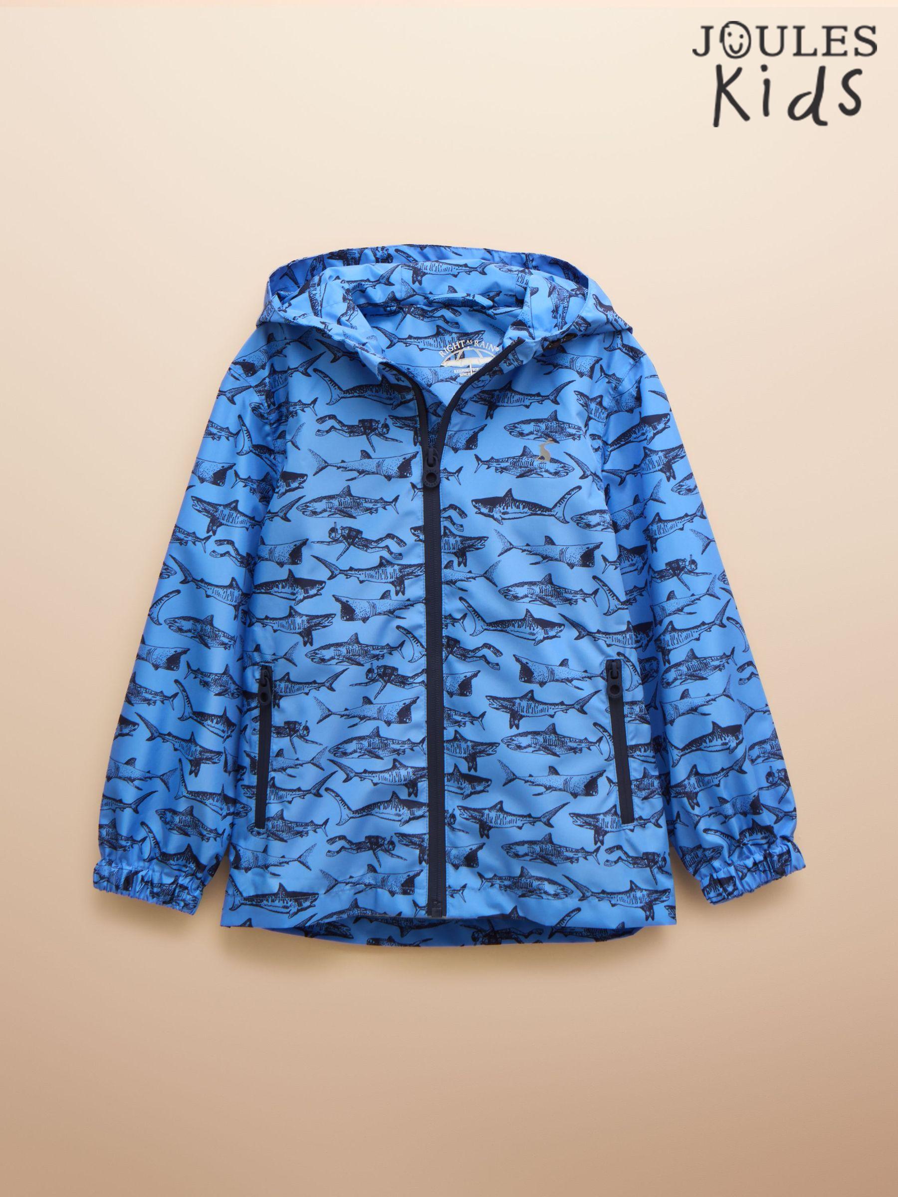 Rainwell Blue Shark Waterproof Raincoat With Hood (E55167) | £32 - £35