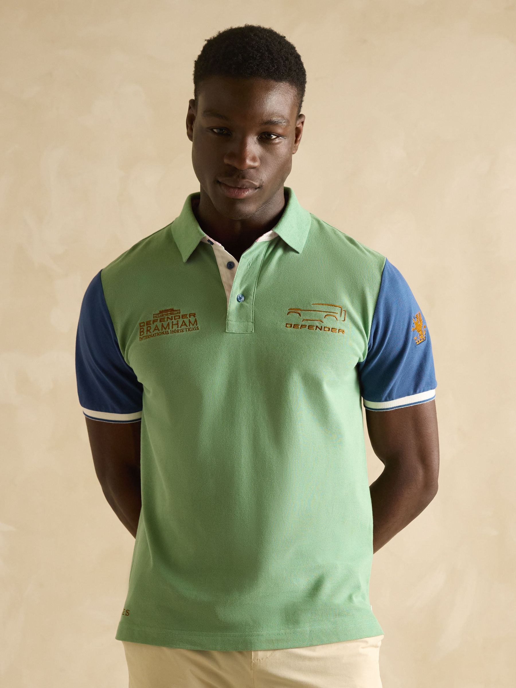 Official Bramham Green Colourblock Pique Polo Shirt (E55574) | £60