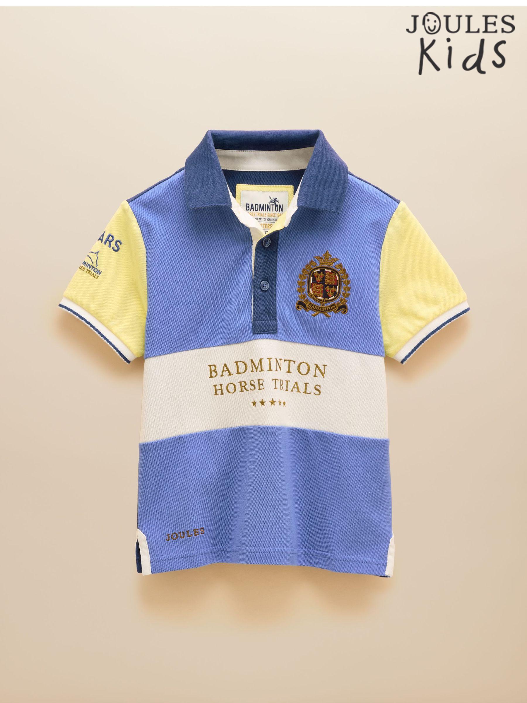 Official Badminton Blue Colourblock Pique Polo Shirt (E55578) | £30 - £35