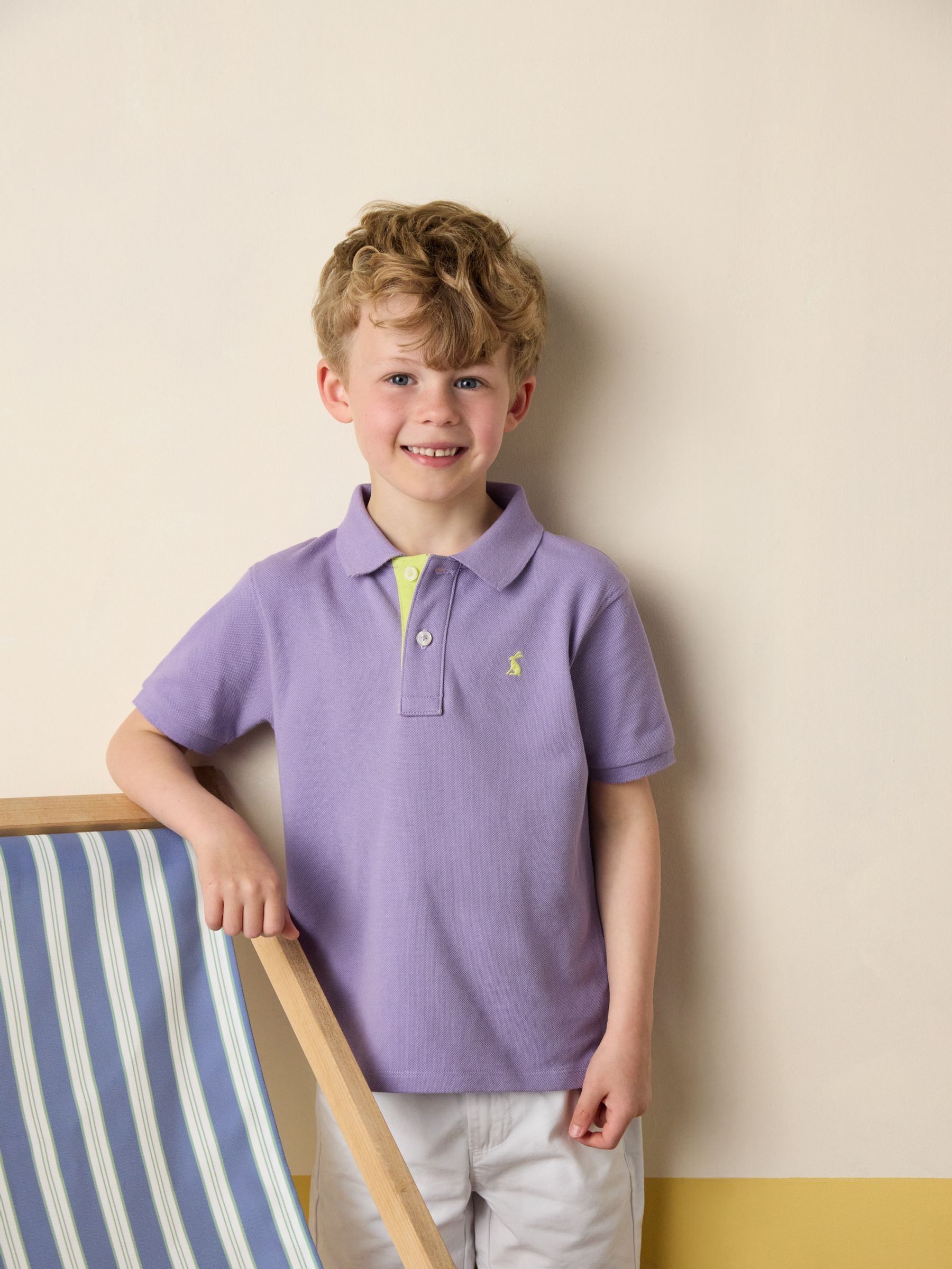 Woody Purple Cotton Pique Polo Shirt (E55787) | £14 - £18