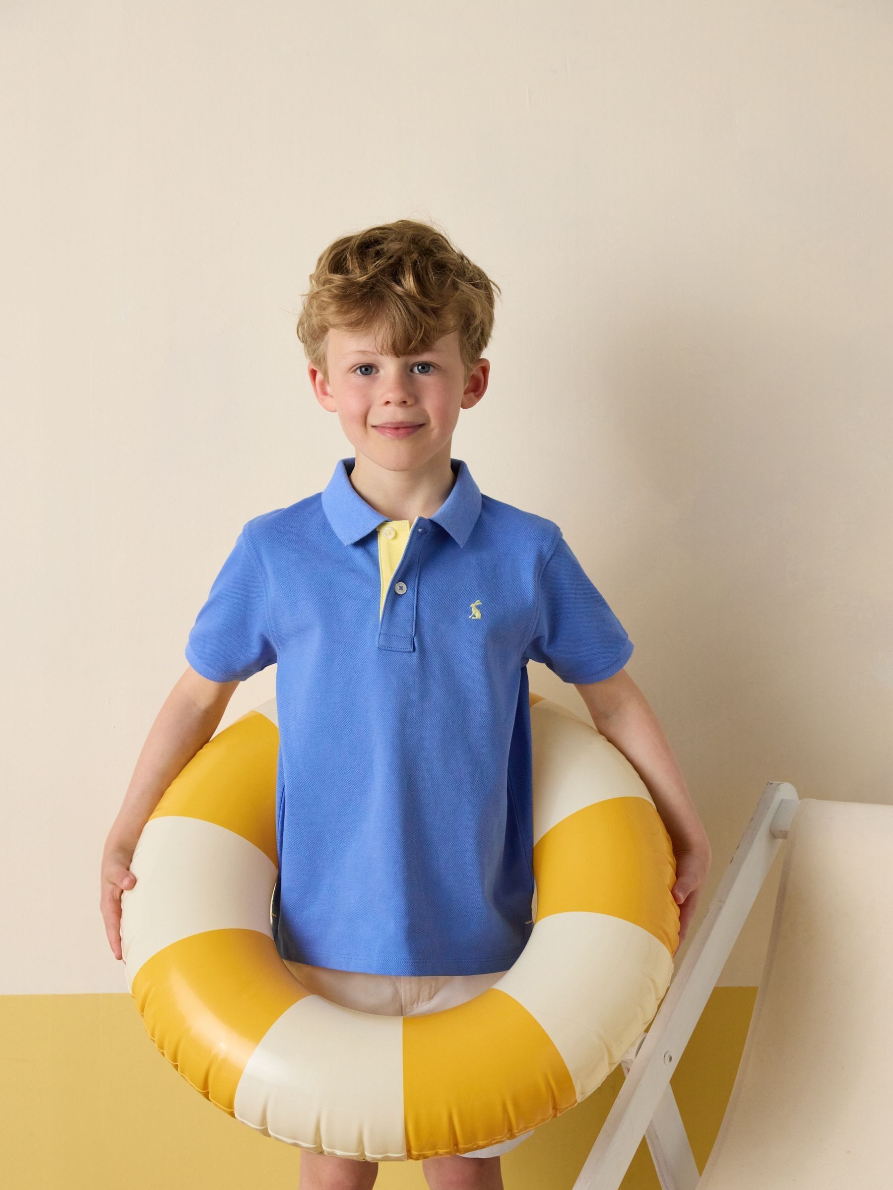 Woody Blue Cotton Pique Polo Shirt (E55788) | £14 - £18