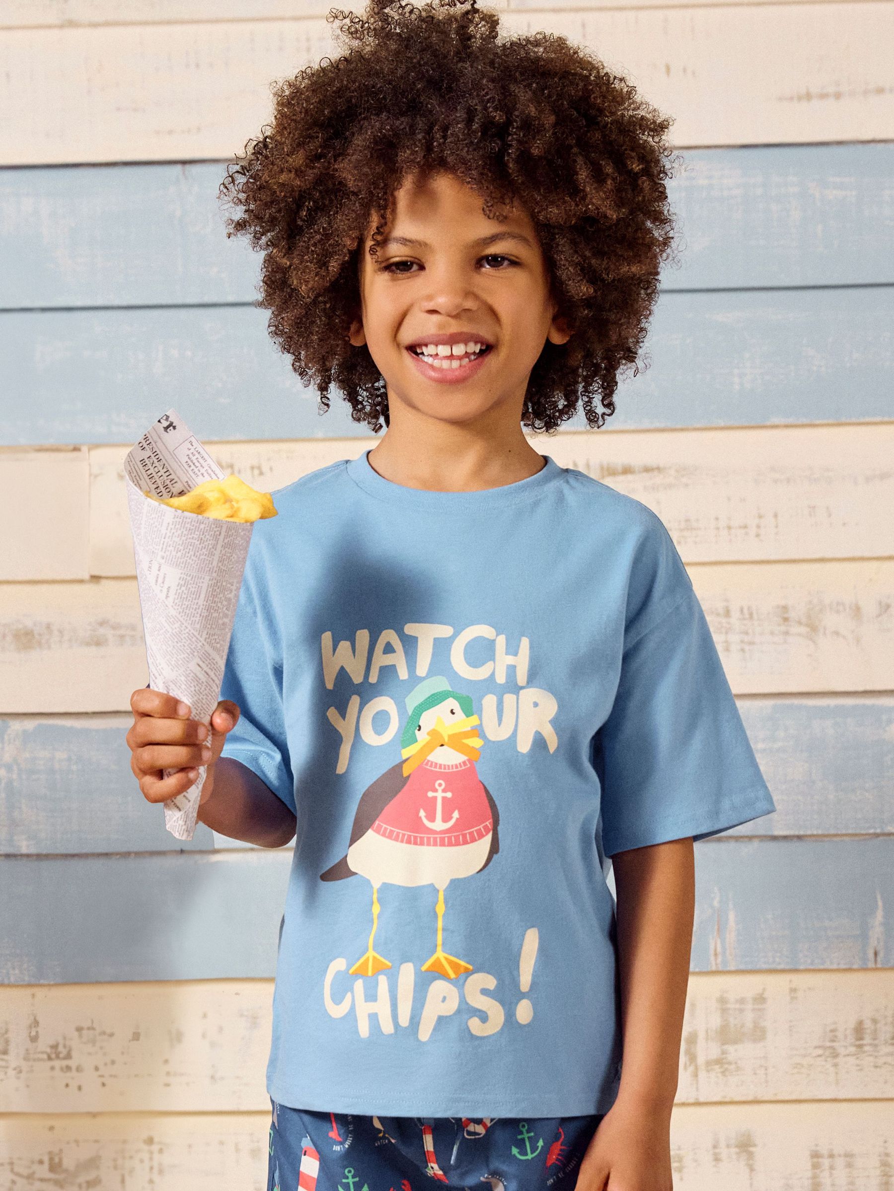 Boys' Ben Blue Short Sleeve T-Shirt (E56238) | £12 - £14