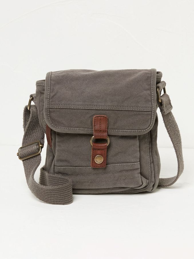 Easton Grey Canvas Crossbody Bag (E56306) | £32