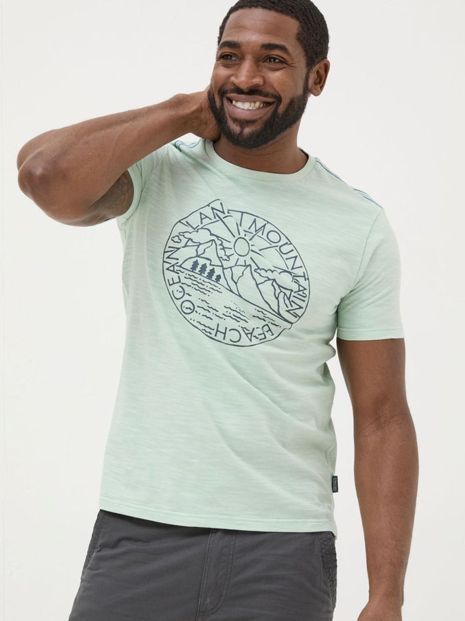 Aloa Light Green Land Circle T-Shirt (E56398) | £18