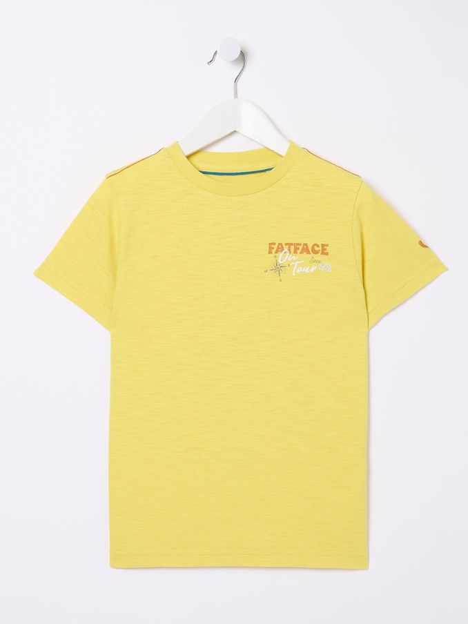 Aloa Yellow Graphic 100% Cotton T-Shirt (E56415) | £8