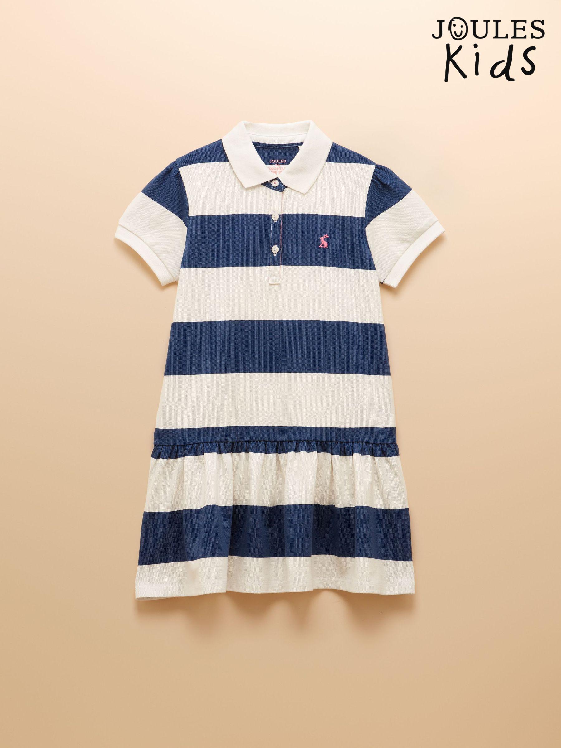 Orla Blue/White Short Sleeve Polo Shirt Dress (E56524) | £24 - £30