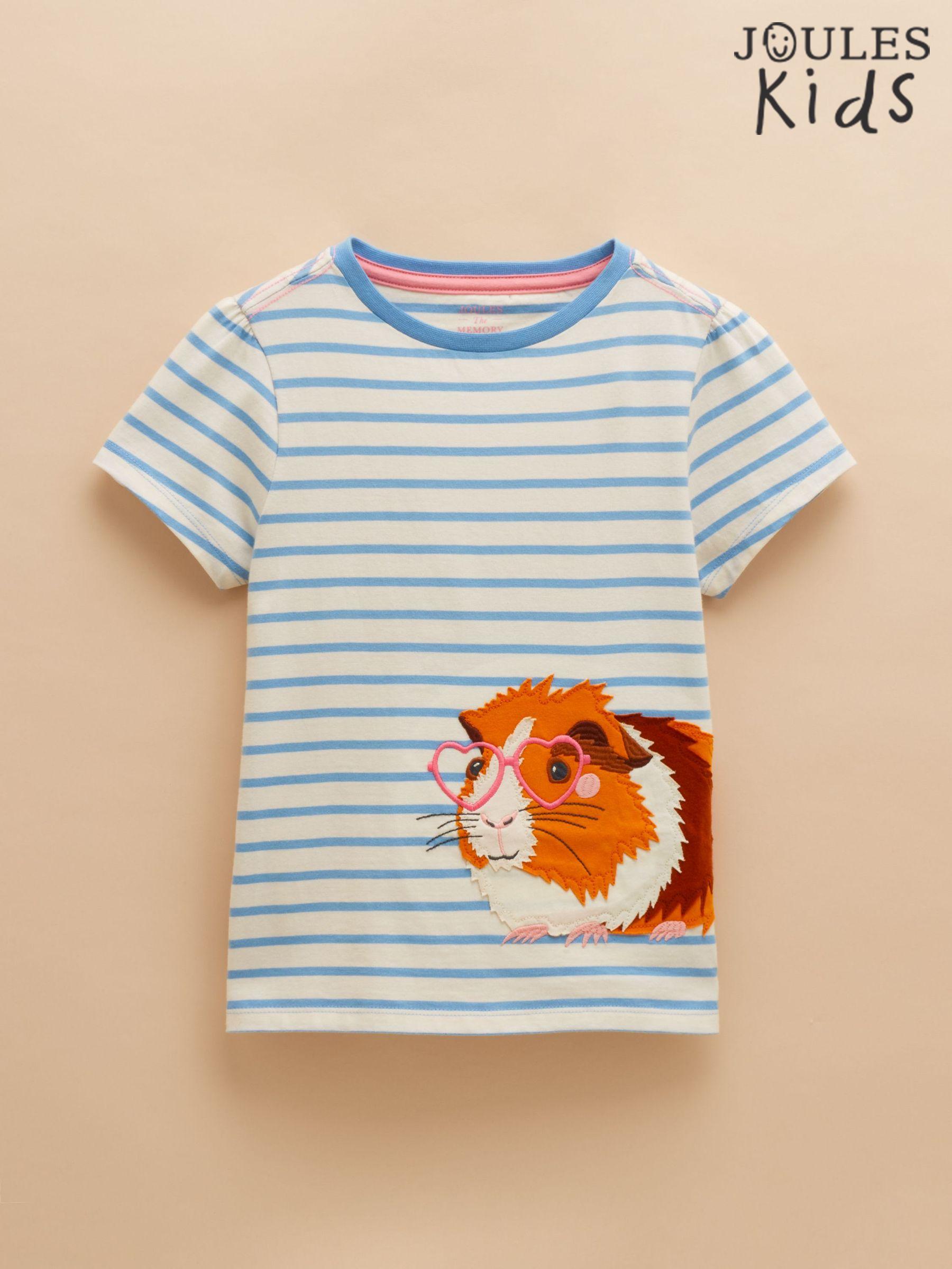 Astra Blue Applique Cotton T-Shirt (E59017) | £16 - £18