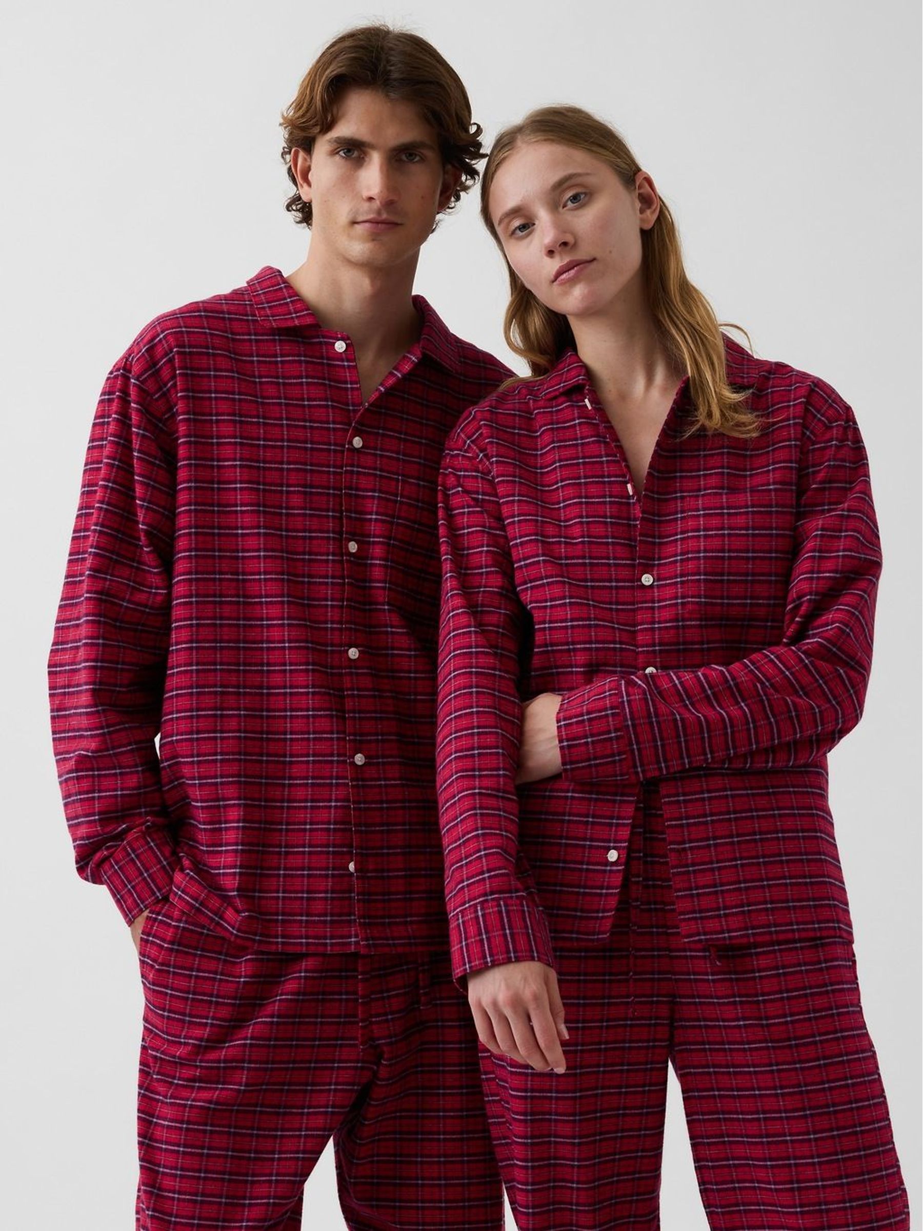 Red/Black Check - Softest Flannel Pyjamas Top