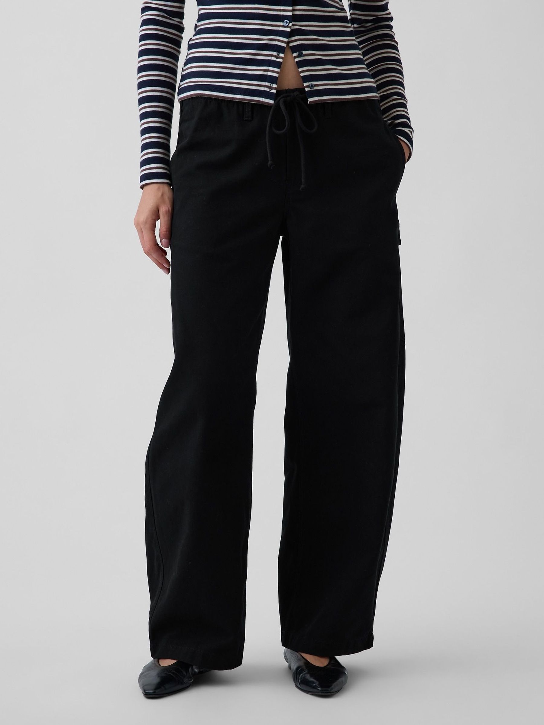 Black - Easy Barrel Cargo Trousers