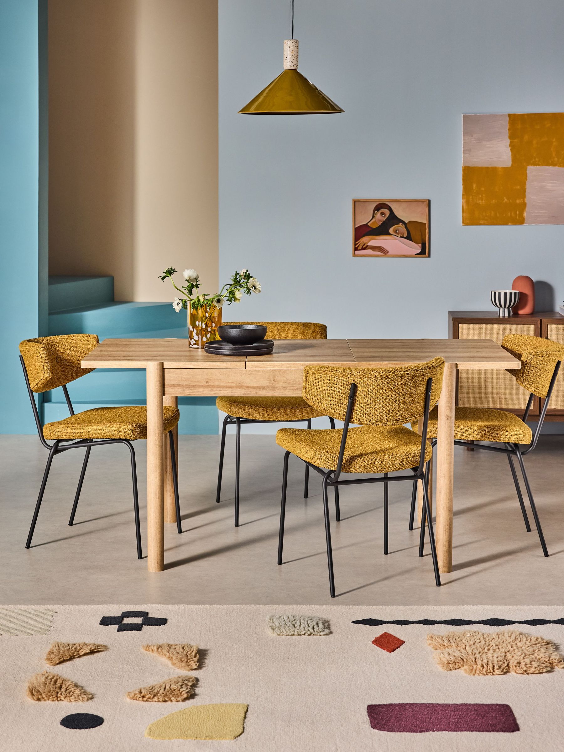 Pavia 4 to 6 Seater Extending Dining Table in Oak Effect (E61037) | £449