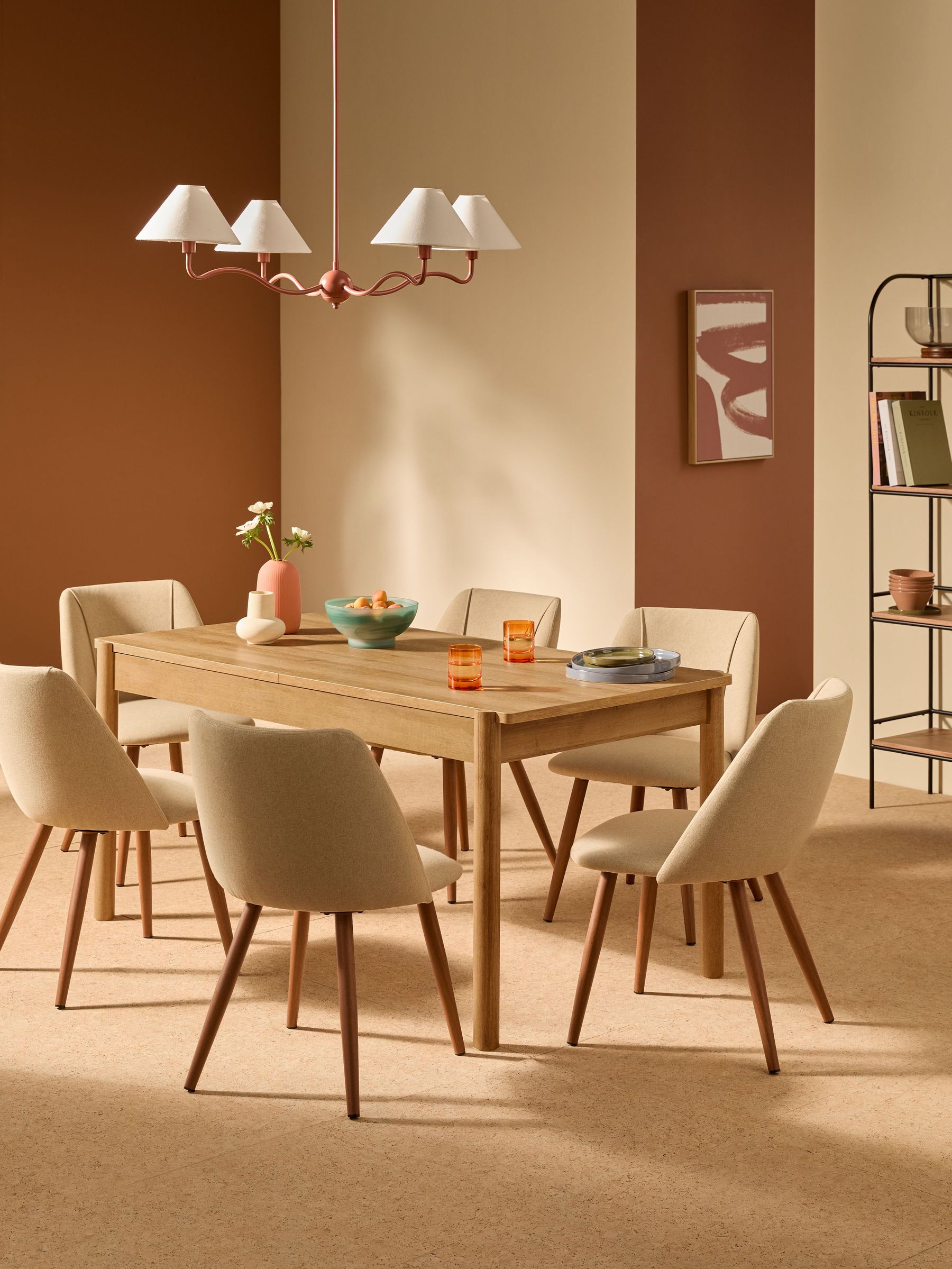 Pavia 6 to 8 Seater Extending Dining Table in Dark Natural Oak Effect (E61038) | £499