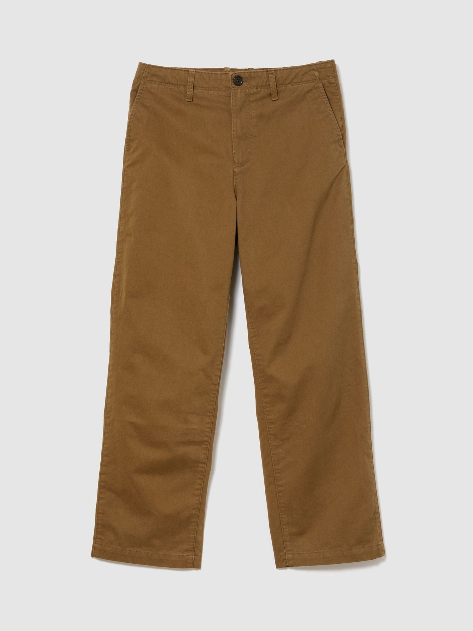 Brown - Regular Heavyweight Twill Baggy Chinos