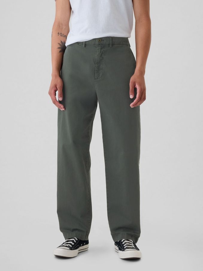 Grey Baggy Fit Stretch Modern Chinos (E66043) | £28