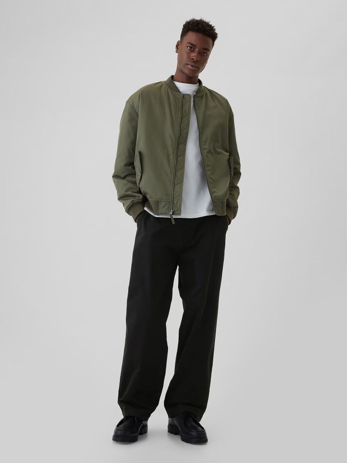 Black Baggy Fit Stretch Modern Chinos (E66044) | £24