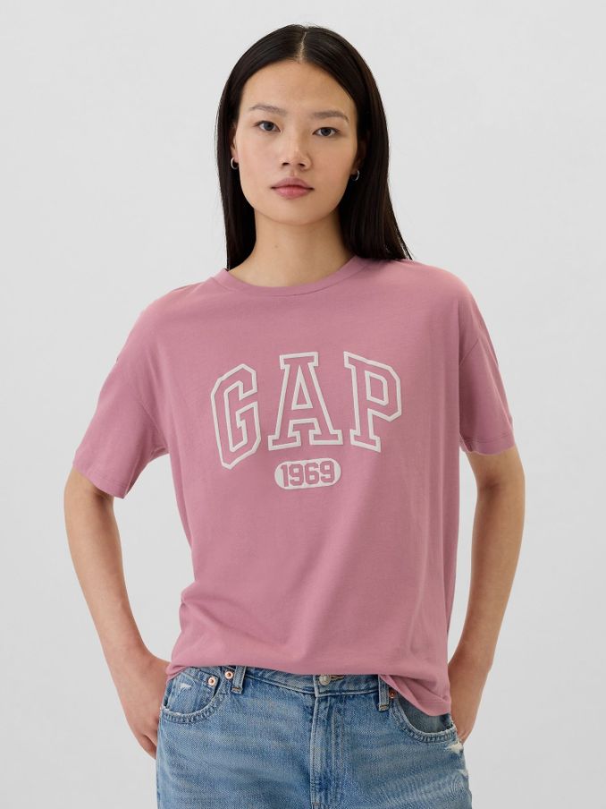 Pink Cotton Logo Short Sleeve Sport T-Shirt (E66055) | £10