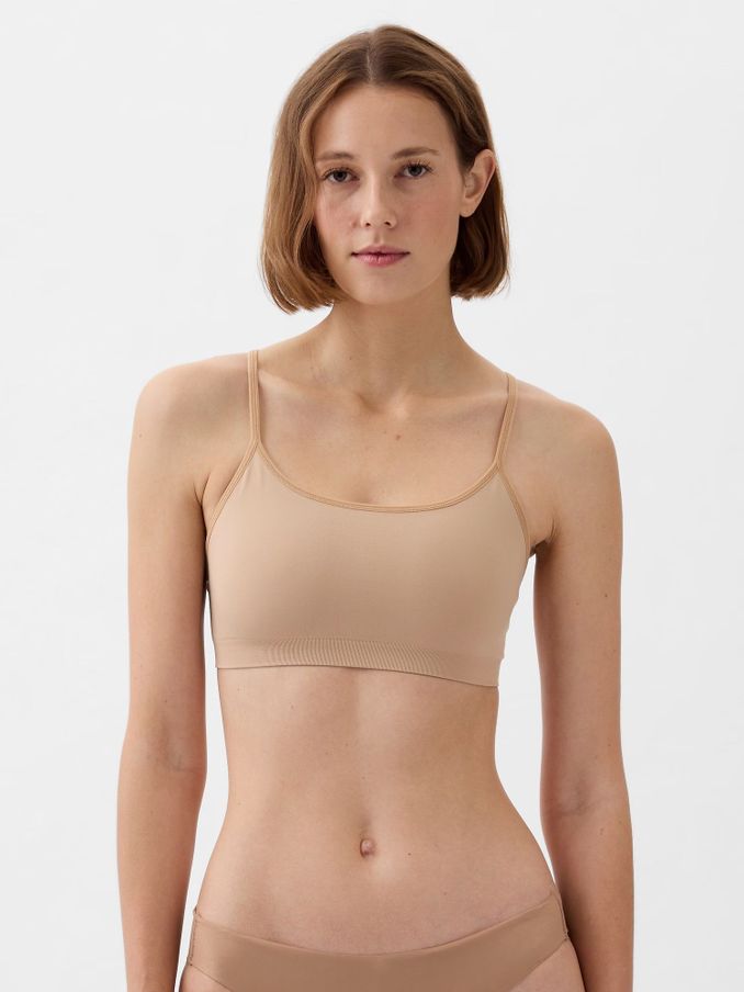 Beige Seamless Racerback Bralette (E66089) | £18