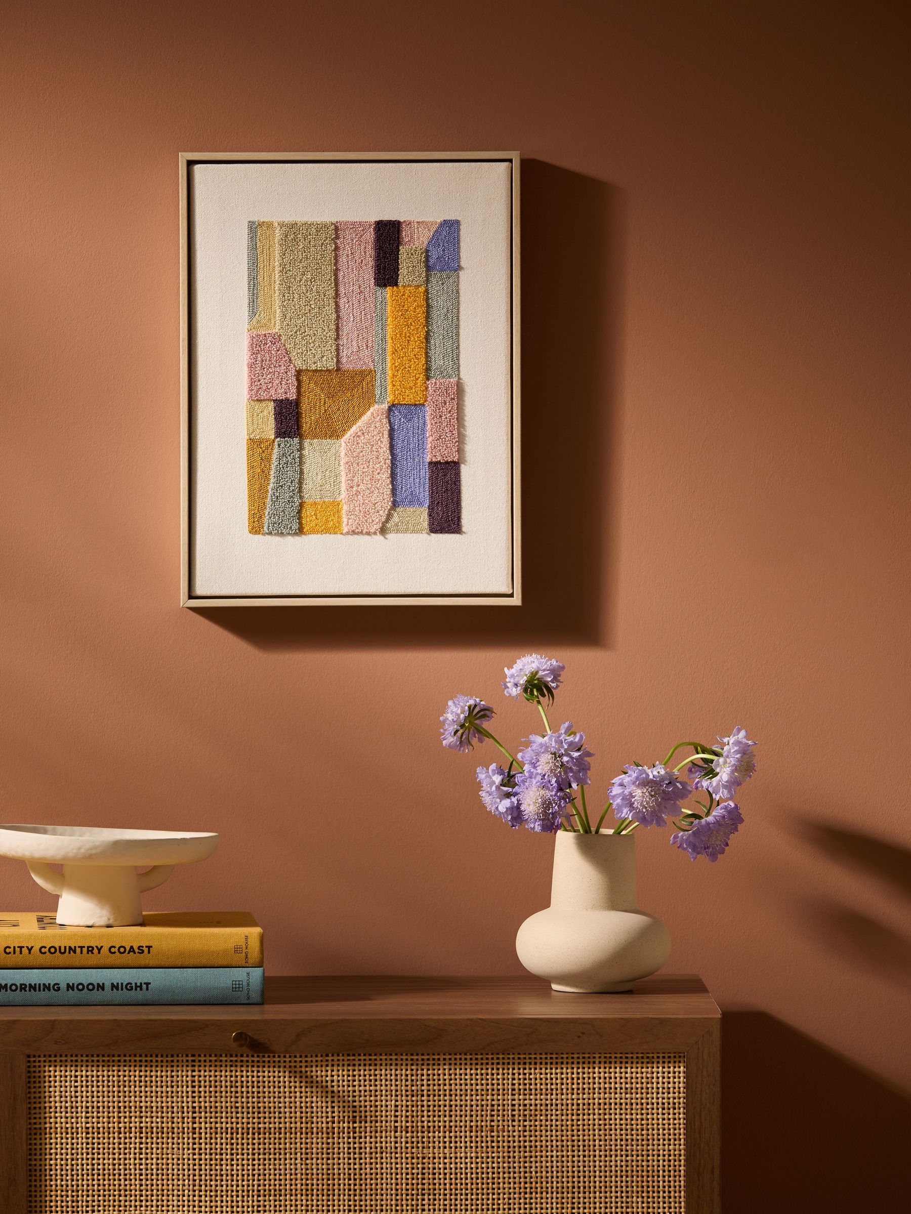 Alonzo Embroidered Wall Art in Multi Tonal (E66784) | £28