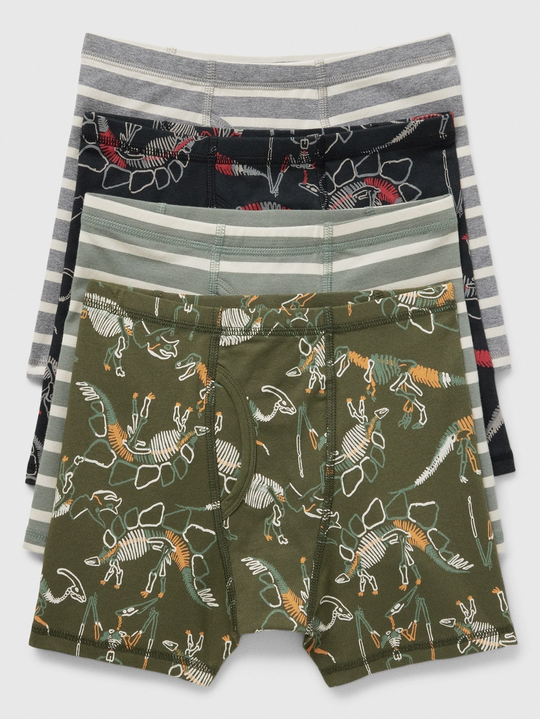 Green Boxer Briefs 4 Pack (4-13yrs) (E67400) | £20