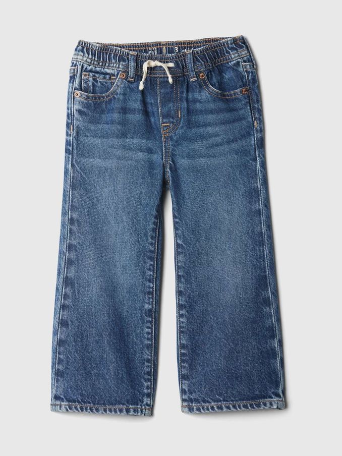 Blue Pull On Wide Jeans (6mths-5yrs) (E67565) | £12
