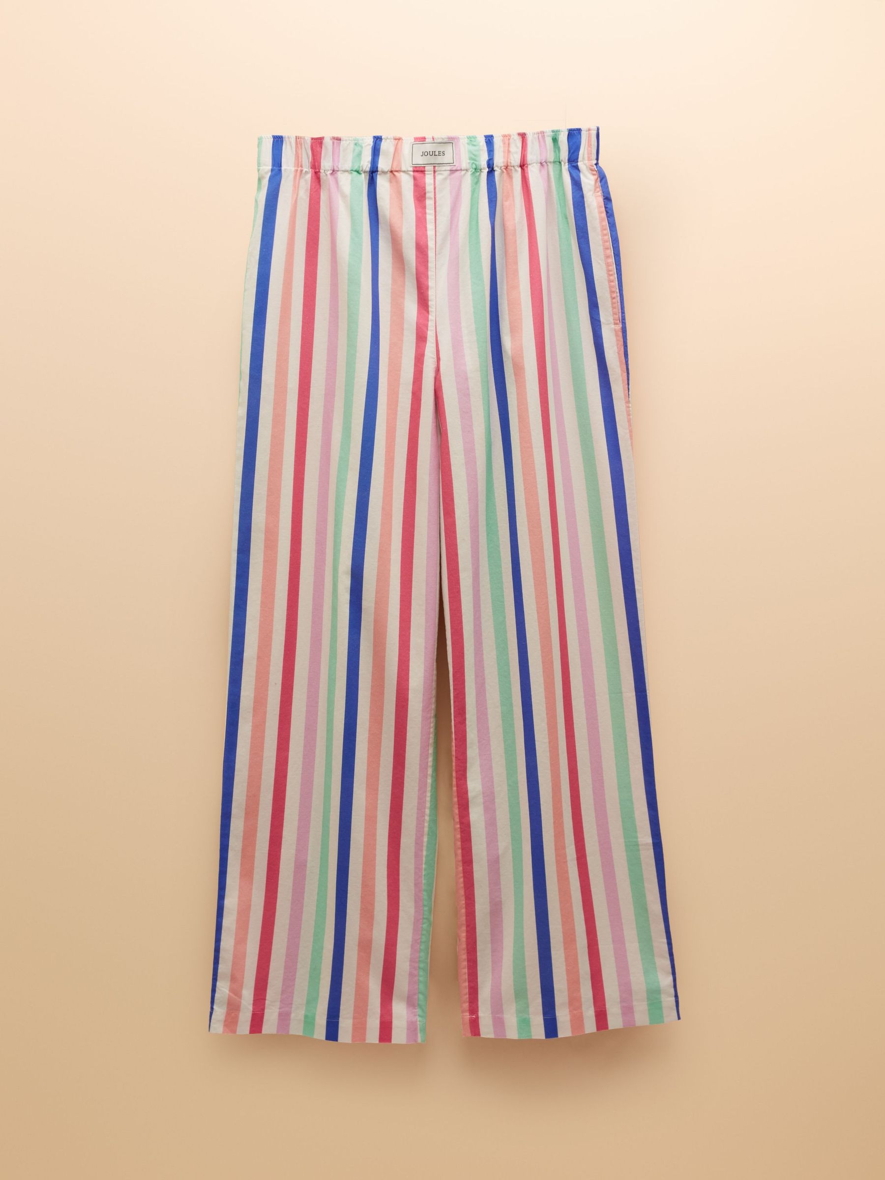 Hallie Multi Stripe Pull-On Cotton Trousers