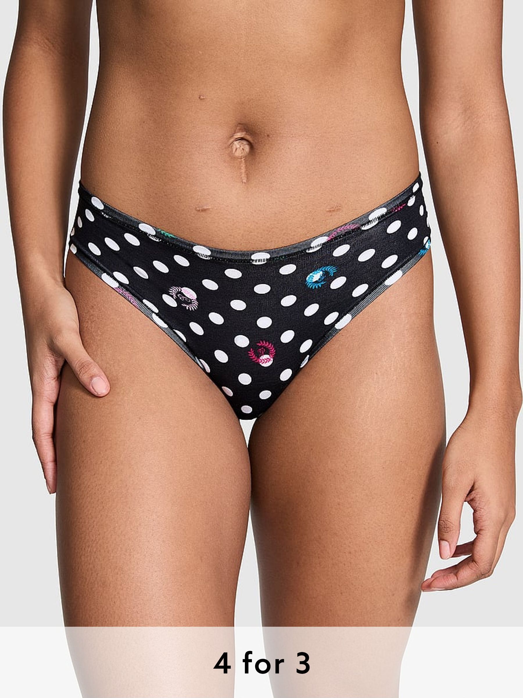Black Cheeky Cotton Knickers (E68262) | £9