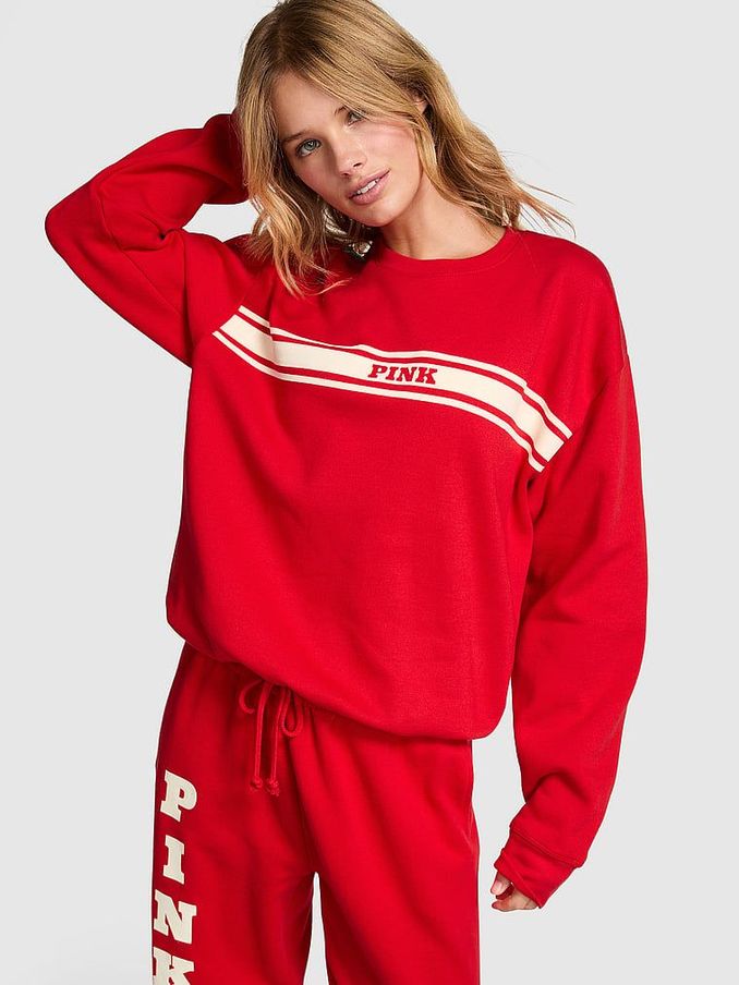 Vermillion Red Fleece Sweatshirt (E68271) | £39