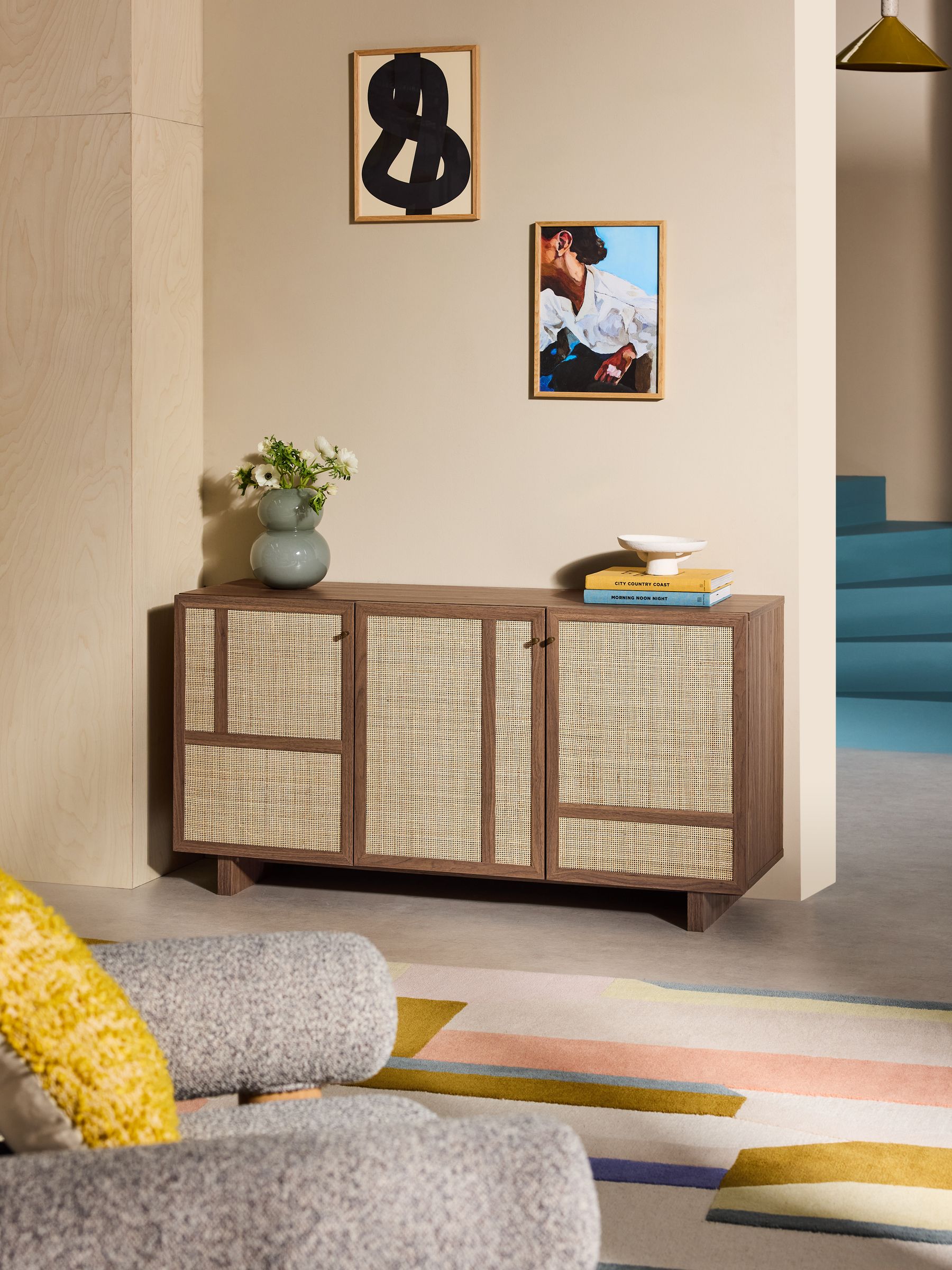 Pavia Accent Rattan Large Sideboard in Dark Oak Effect (E68383) | £449