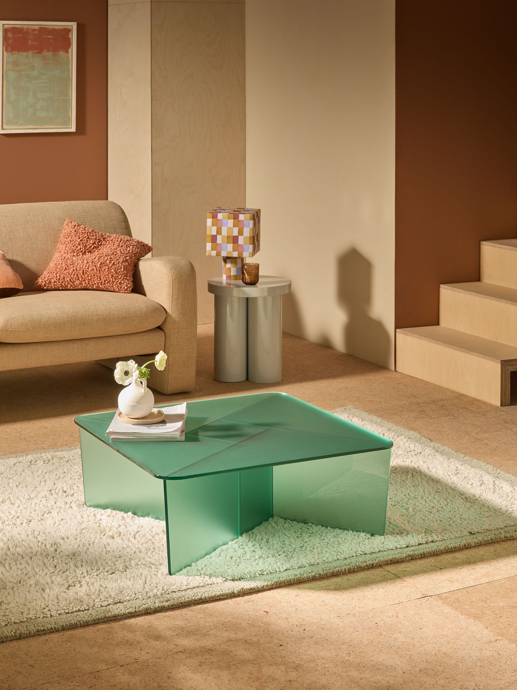 Oki Coffee Table in Frosted Green (E68389) | £399