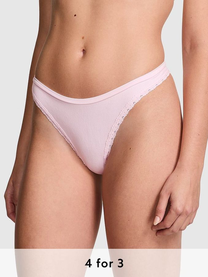 Pink Tulip Thong Seamless Knickers (E68533) | £9