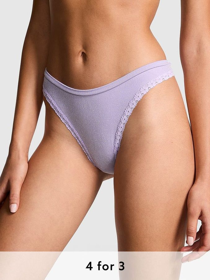 Purple Cloud Thong Seamless Knickers (E68944) | £9