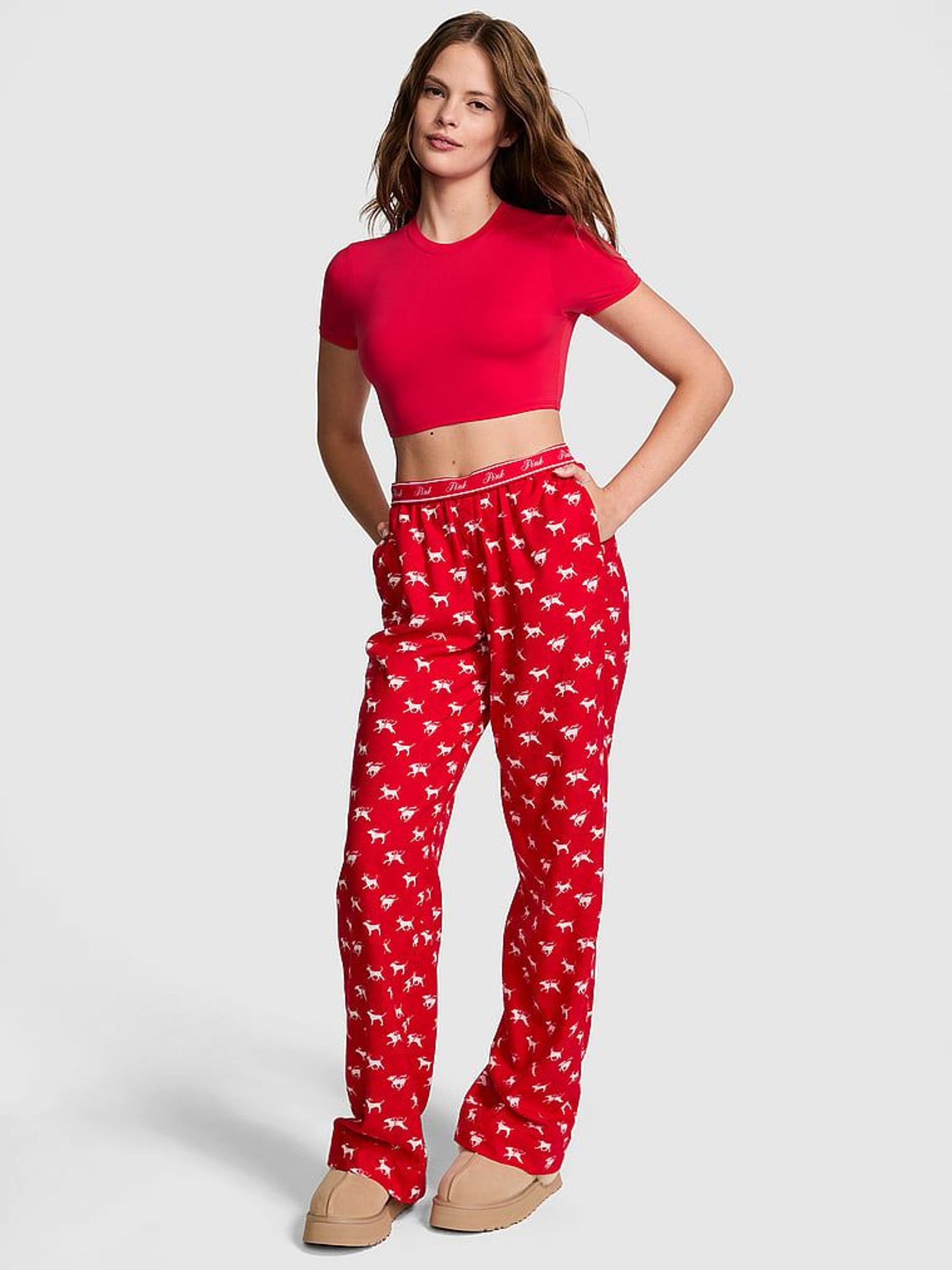 Vermillion Red Trouser Pyjama Bottoms (E68945) | £19