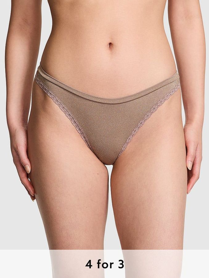 Iced Coffee Brown Thong Seamless Knickers (E68953) | £9