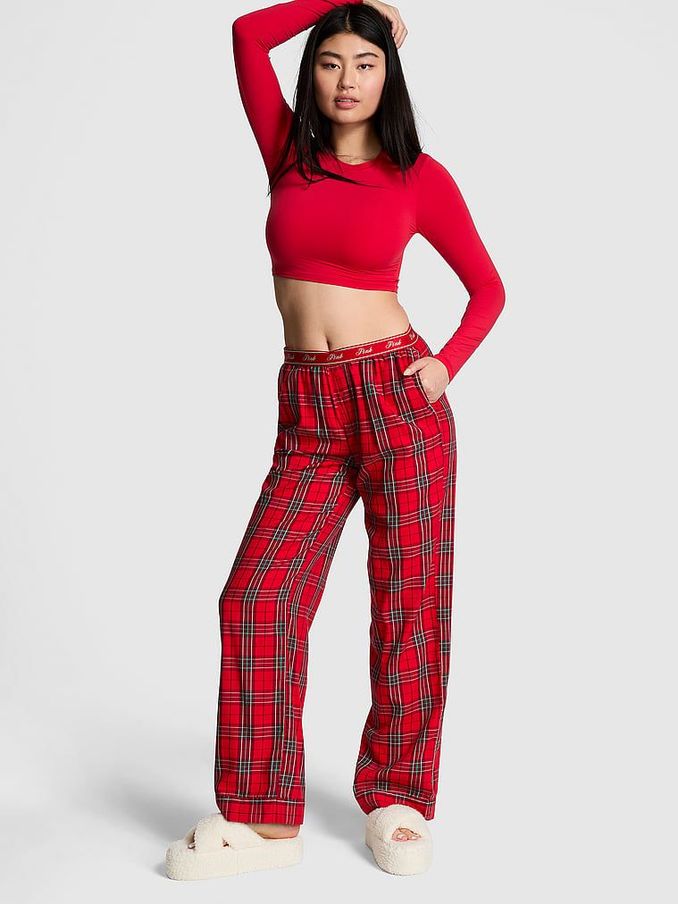 Sangria Red Plaid Trouser Pyjama Bottoms (E68971) | £19