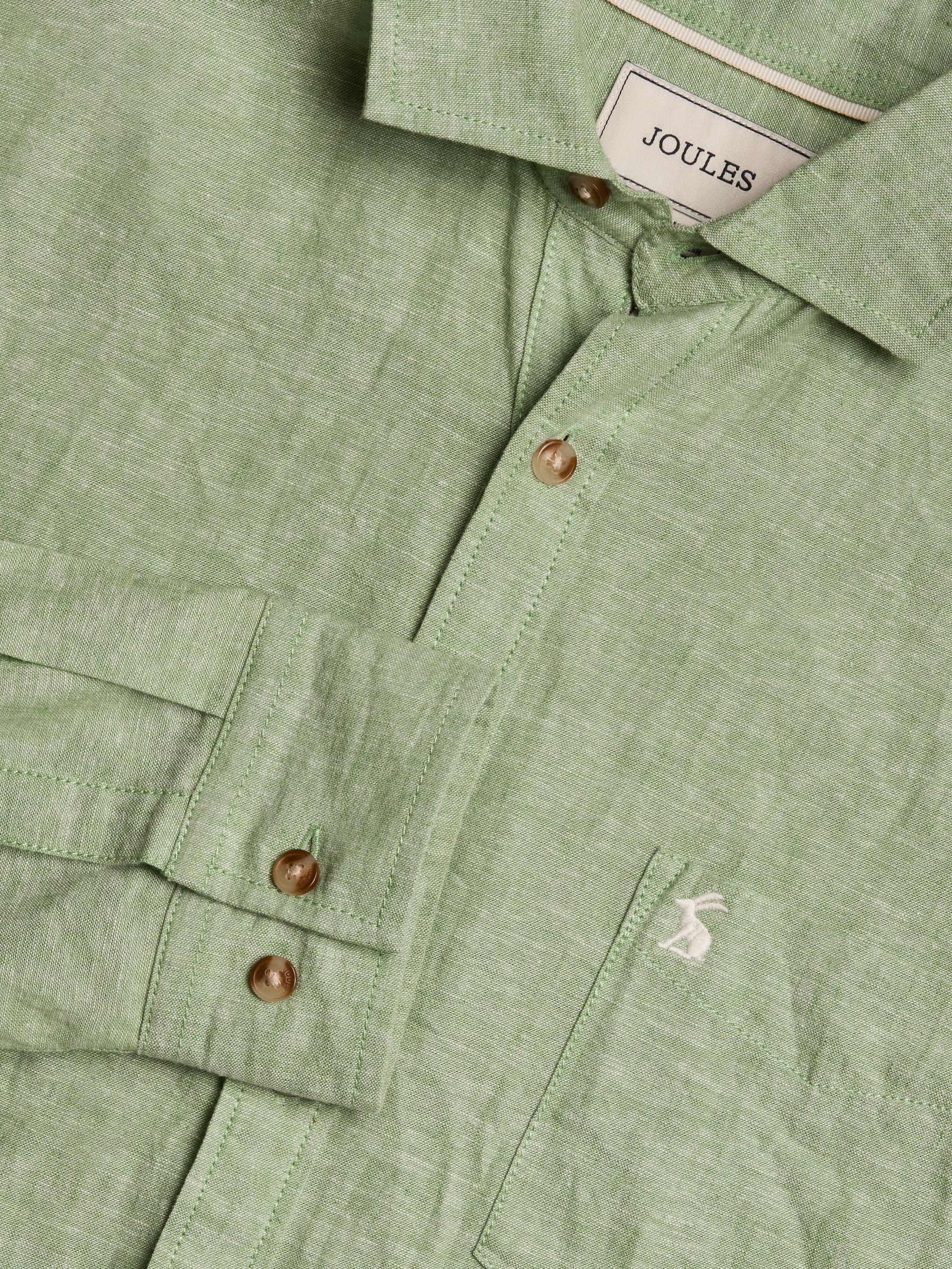 Linen Blend Green Shirt