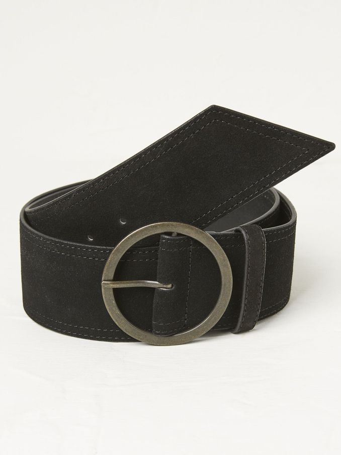 Black Soft Wide Waist Belt (E70512) | £12