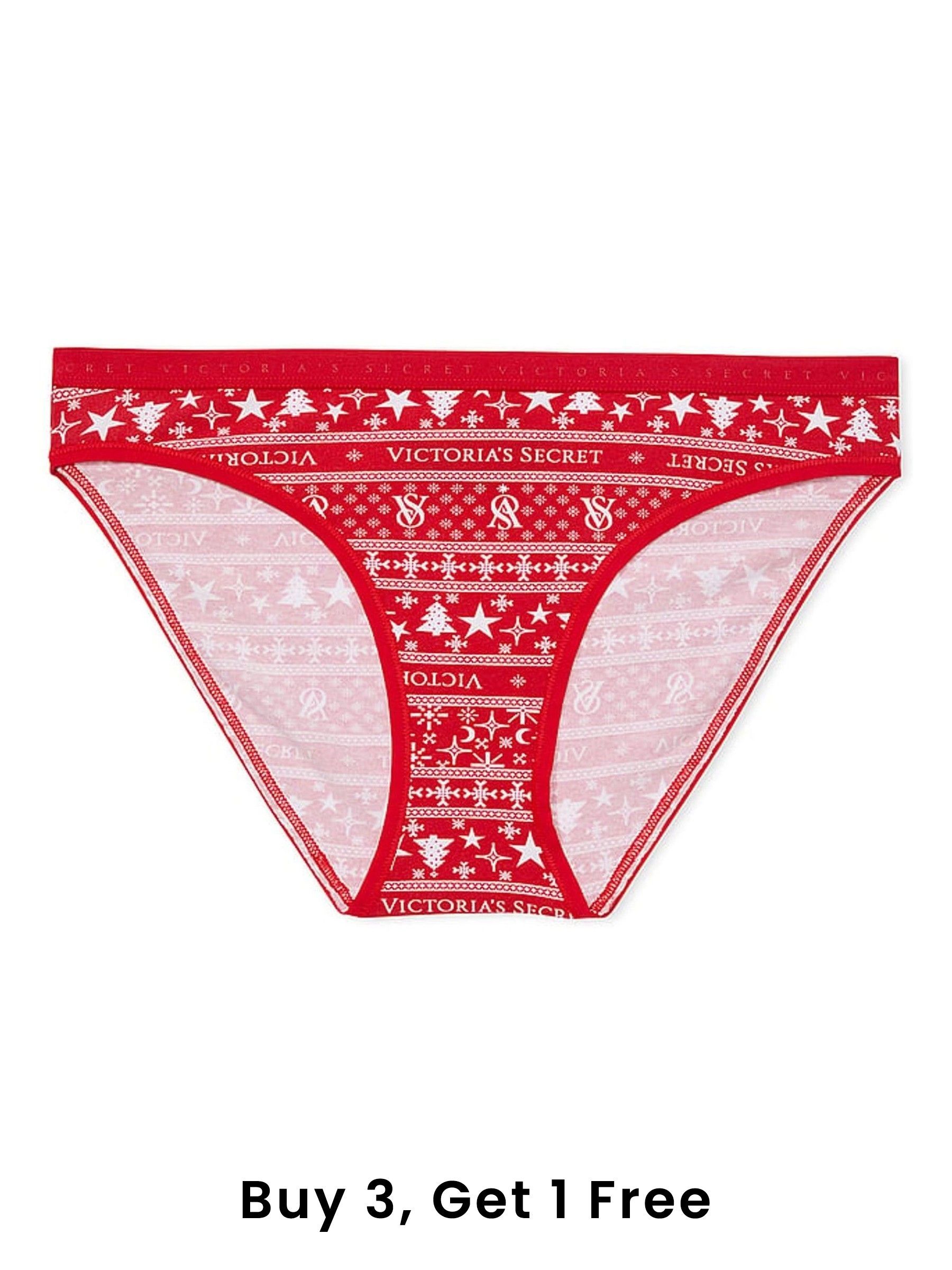 Red Fairisle Bikini Knickers (E71615) | £9