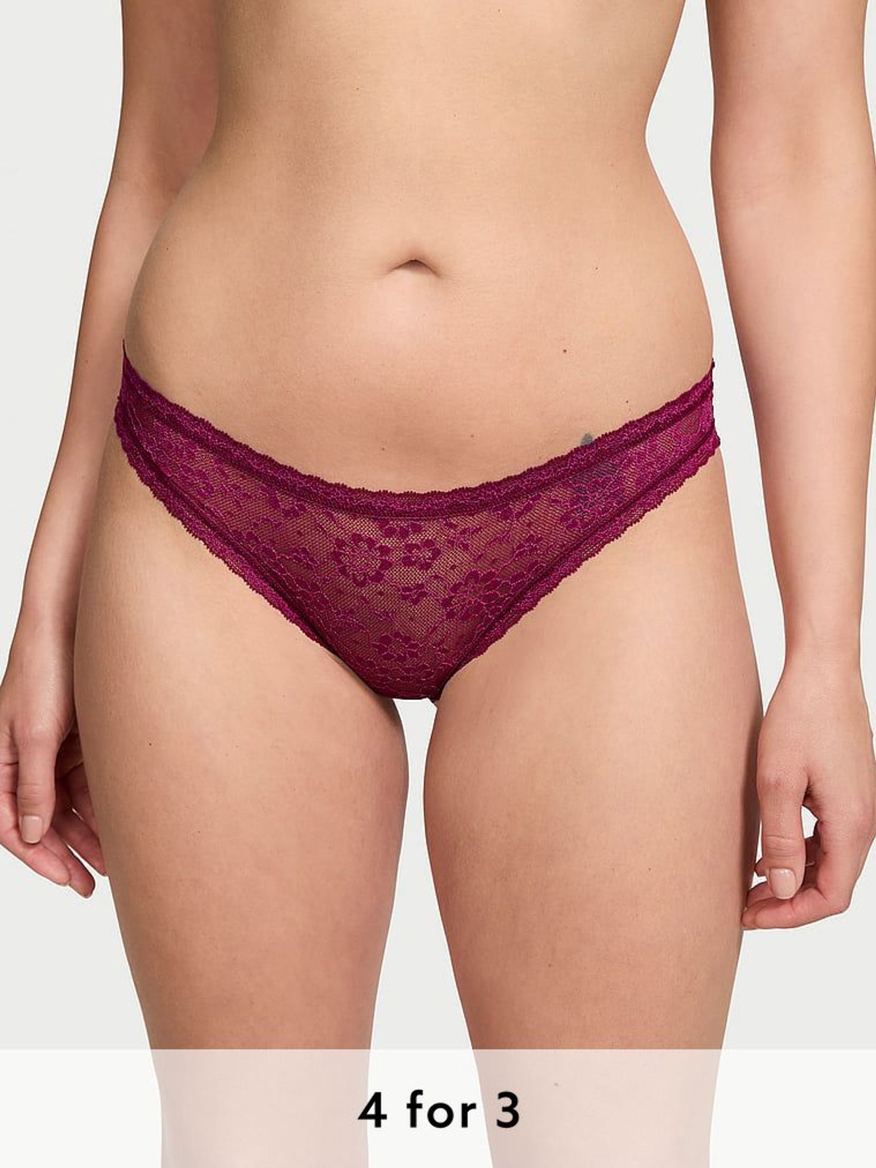 Plum Rouge Red Bikini Knickers (E71626) | £9