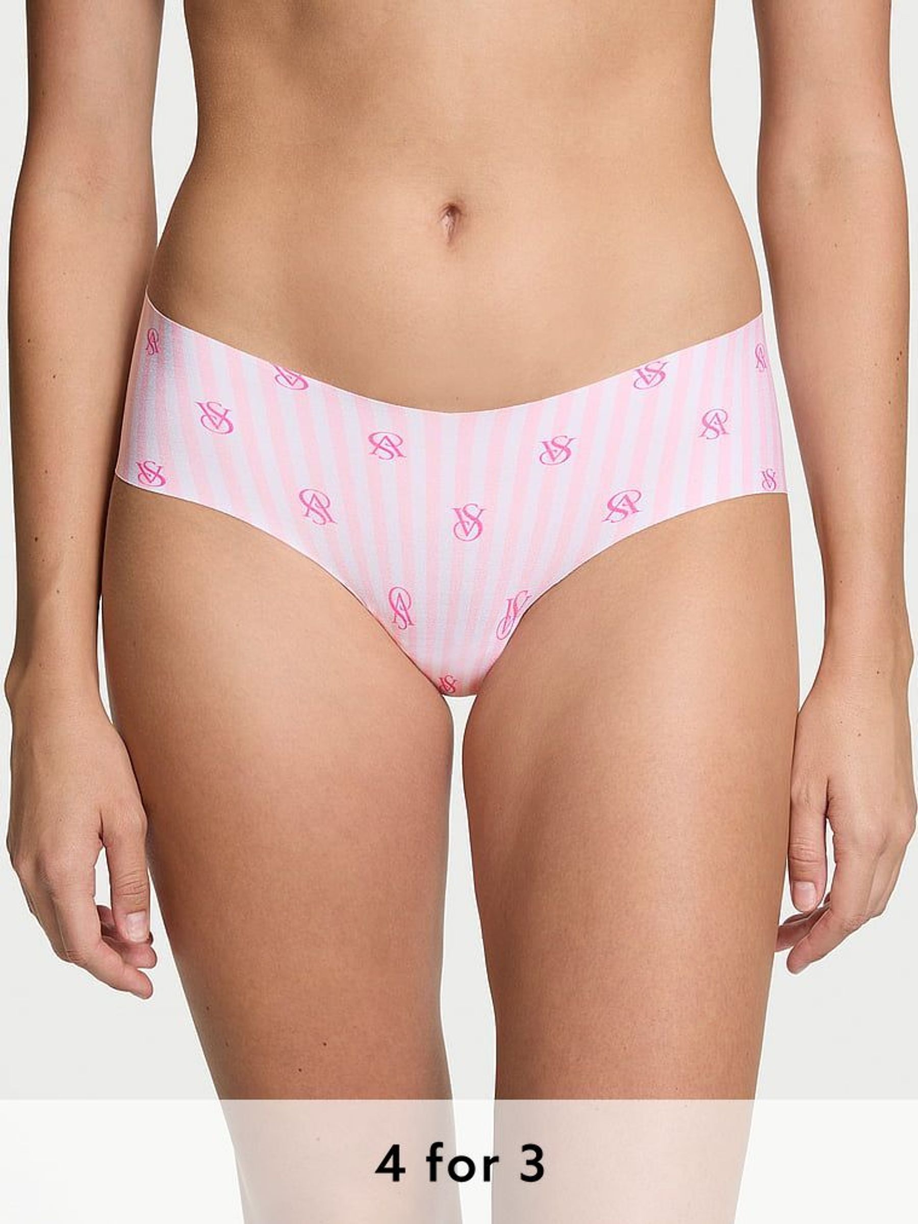 Pretty Blossom Pink Stripe Hipster Knickers (E71633) | £9