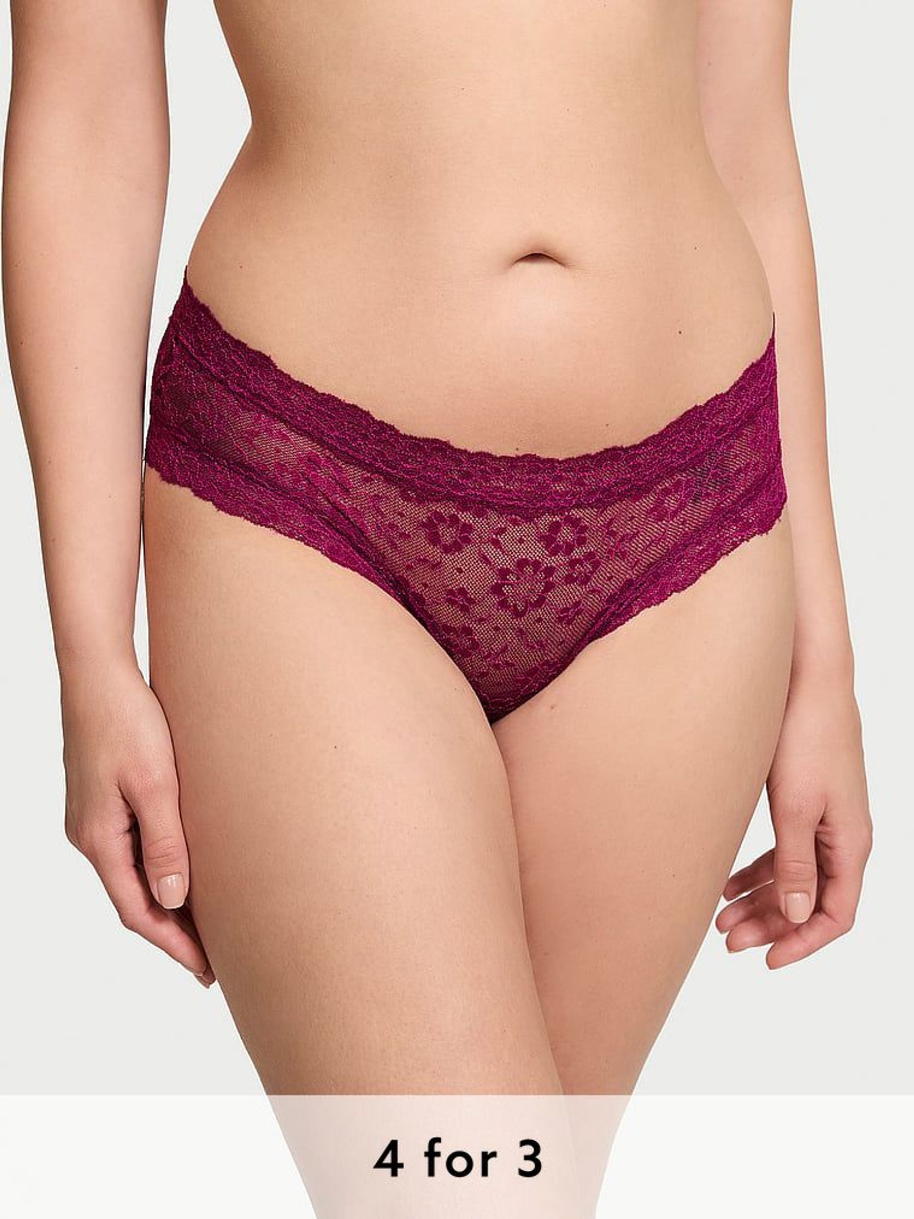 Plum Rouge Red Cheeky Knickers (E71669) | £9