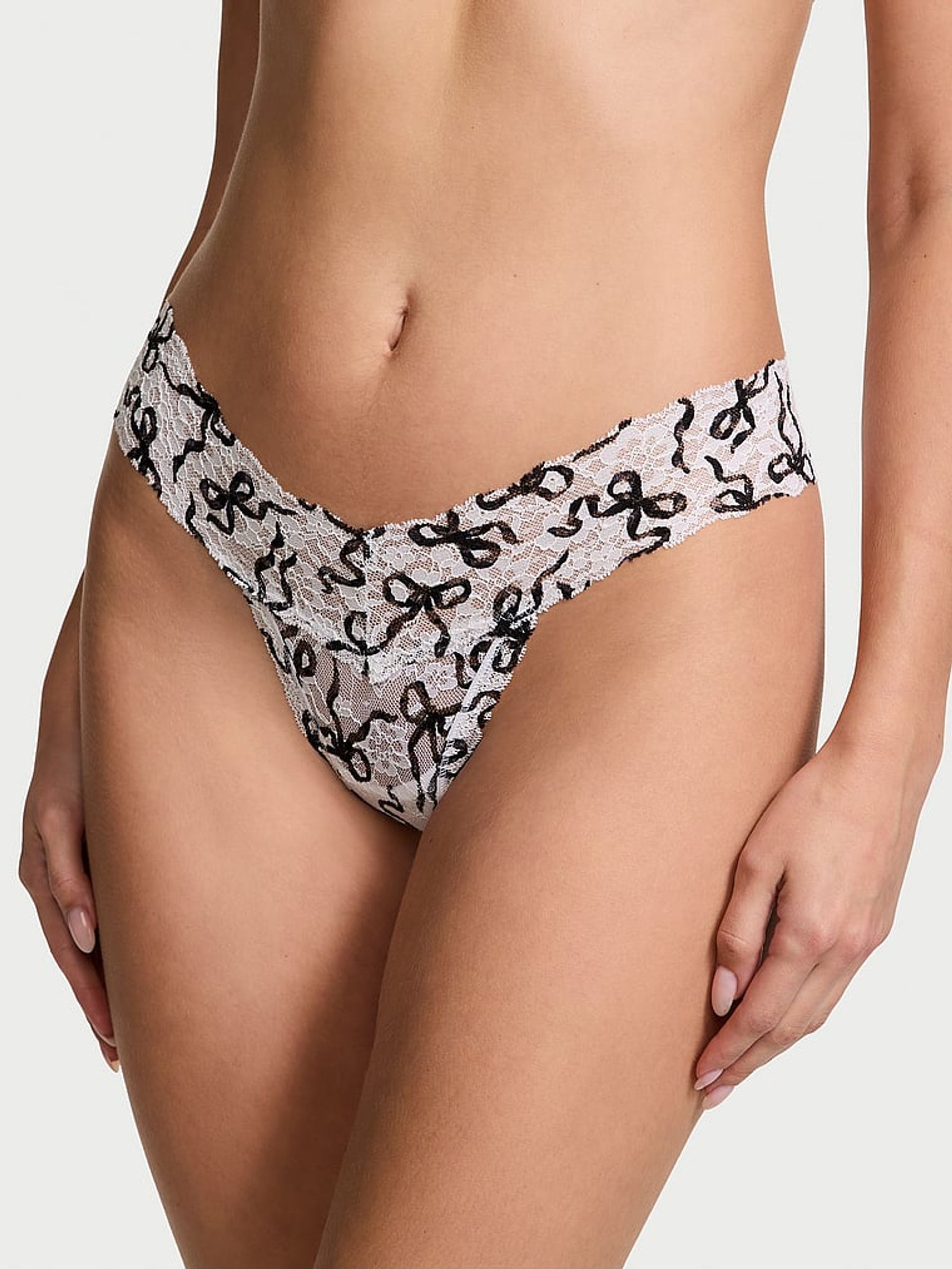 White Bows Thong Knickers (E71672) | £4
