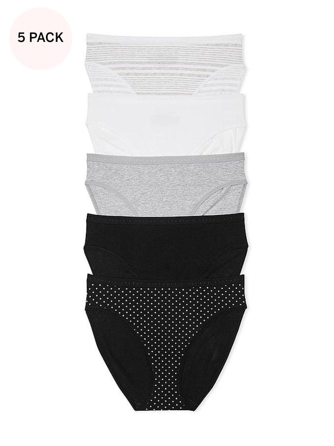 White/Grey/Black Brief 5 Pack Knickers (E72003) | £27