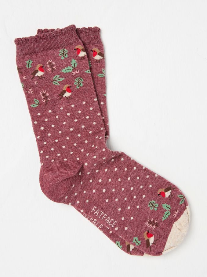 Purple Womens Robin Socks 1 Pack (E74954) | £2