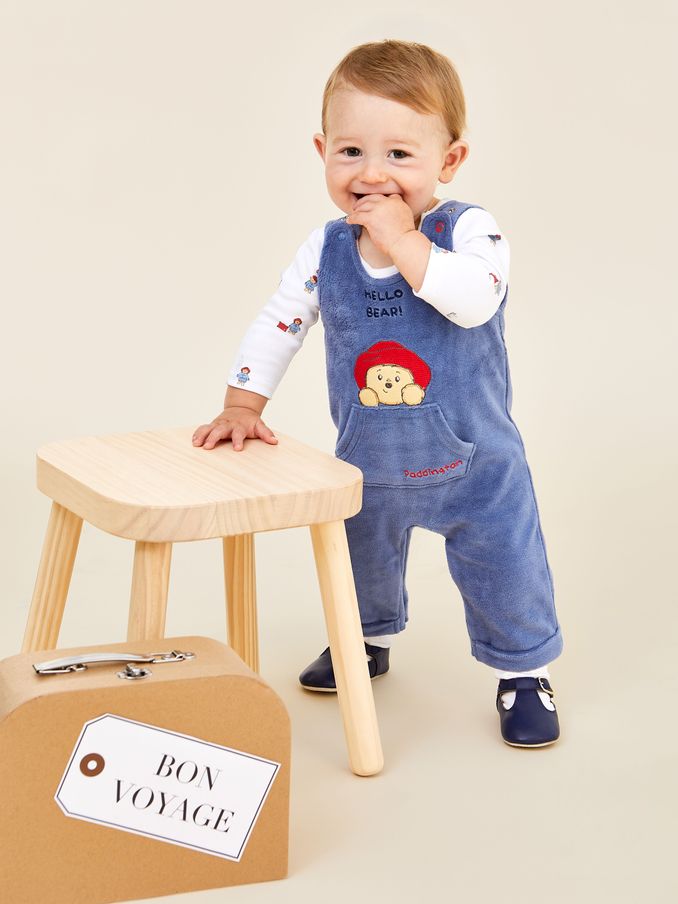 Navy Appliqué Dungaree Set (E74974) | £29.50