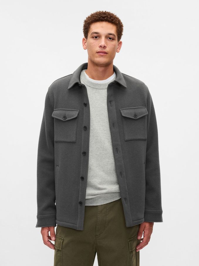 Grey Wool-Blend Shirt Jacket (E74980) | £60